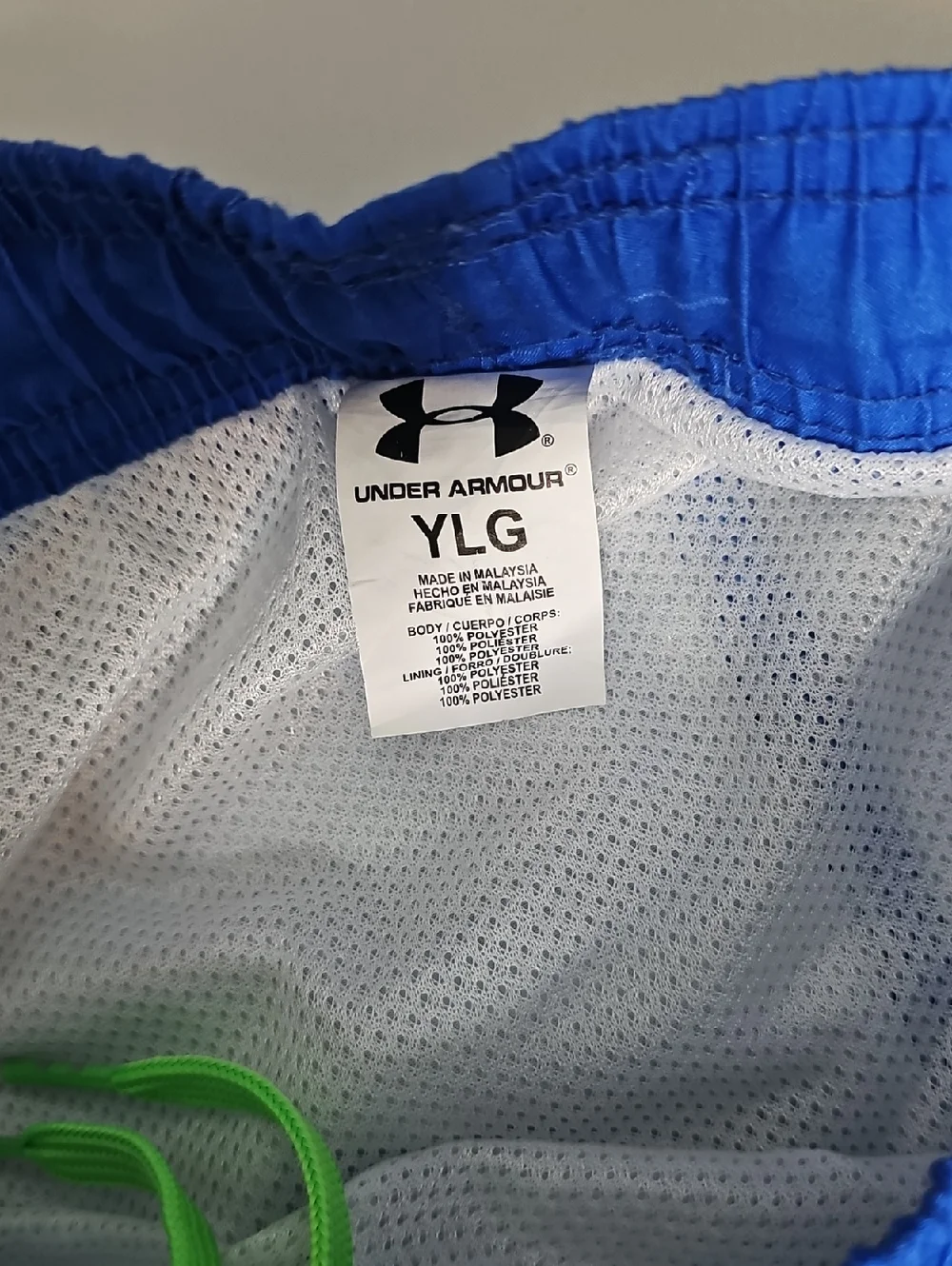 Under Armour Blue and Green Gradient Performance Shorts - Picture 2 of 3